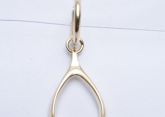  Náušnice pro štěstí - žluté zlato