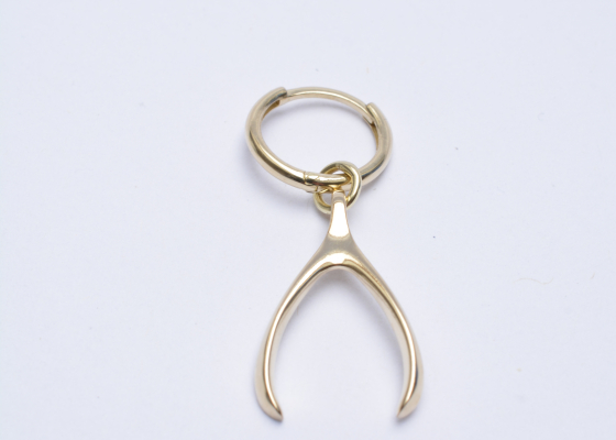  Náušnice pro štěstí - žluté zlato