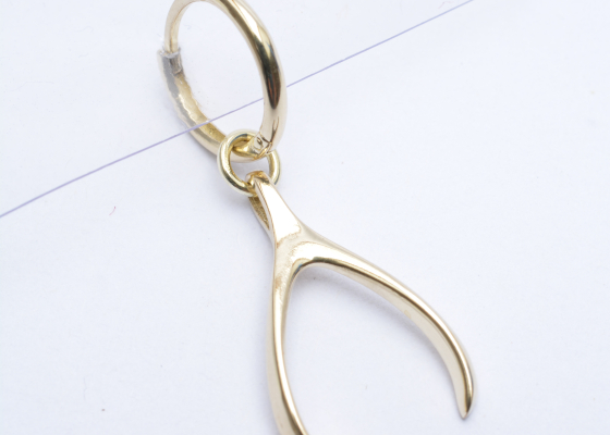  Náušnice pro štěstí - žluté zlato