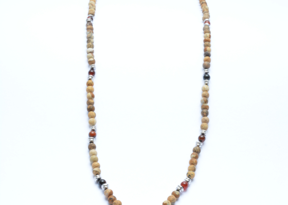 Luxusní náhrdelník s jaspisem a karneolem