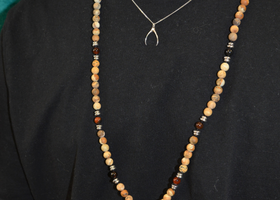 Luxusní náhrdelník s jaspisem a karneolem
