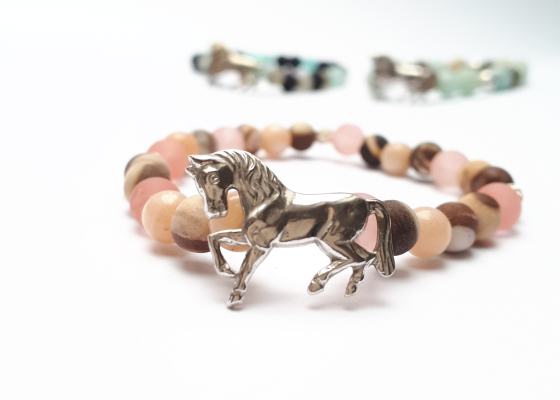 Náramek pro milovníky koní – růžová