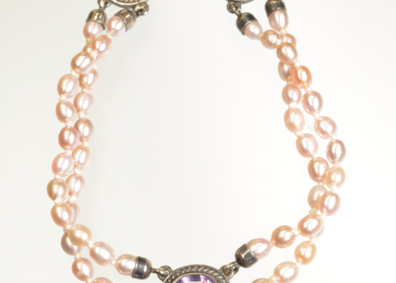 Náramek - šípověnka - ametyst