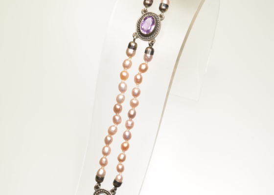 Náramek - šípověnka - ametyst