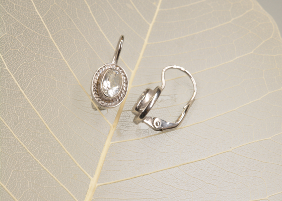 Náušnice - bělásci - křišťál