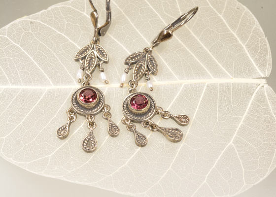 Náušnice – drobničky - rhodonity