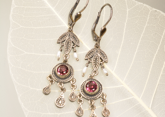 Náušnice – drobničky - rhodonity