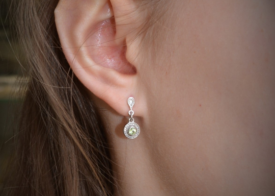 Náušnice - jarnice - olivín