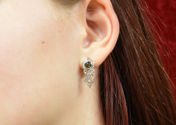 Náušnice - mechovnice - vltavín