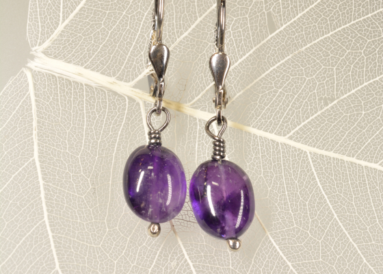 Náušnice - něha – ametysty