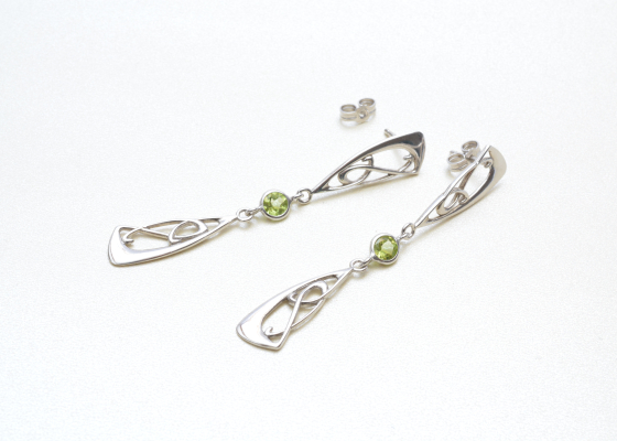 Náušnice – olivíny puzety