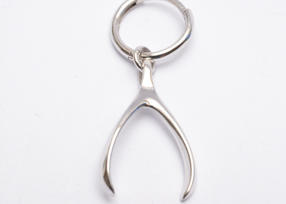 Náušnice pro štěstí - bílé zlato