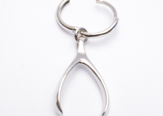 Náušnice pro štěstí - bílé zlato - kolekce man