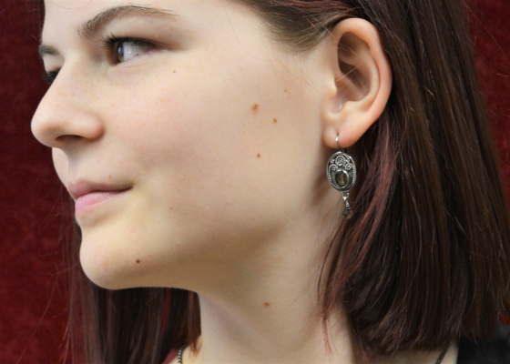 Náušnice – romantika – vltavíny