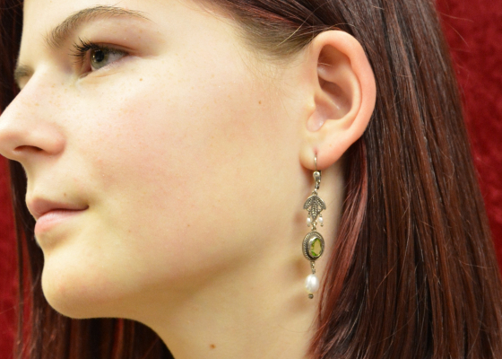 Náušnice - stužkonosky - olivíny