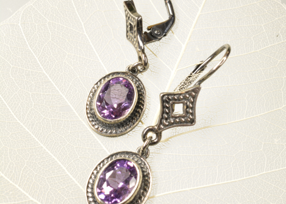 Náušnice - zejkovec - ametysty