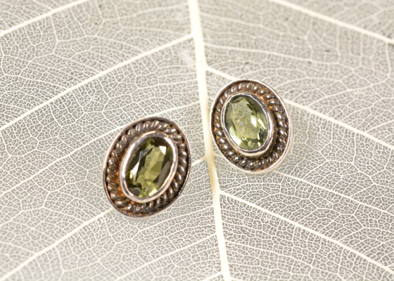 Náušnice – zelenáč - vltavíny