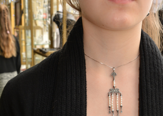 Přívěsek - perleťovec - perly