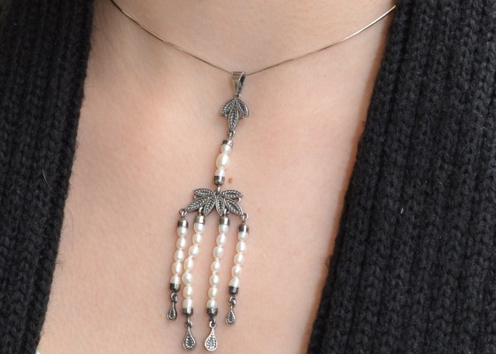 Přívěsek - perleťovec - perly