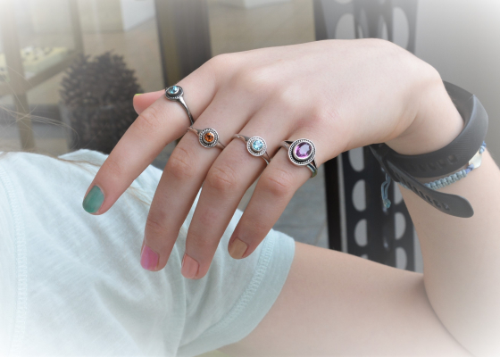 Prsten - babočka - hesonit