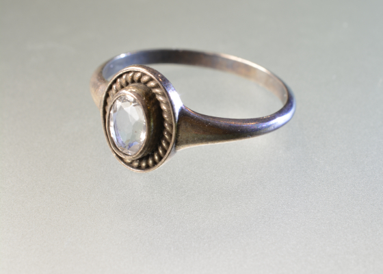 Prsten - modrásek - topaz