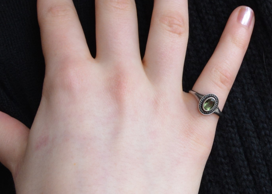 Prsten - zelenáč - vltavín
