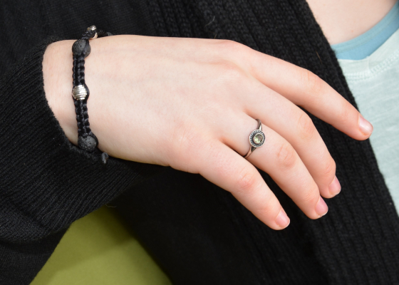 Souprava - dvoutečník - vltavín a olivín