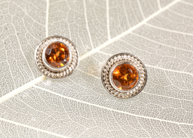 Náušnice - babočka - hesonity