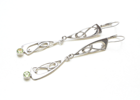 Náušnice – olivíny klapky