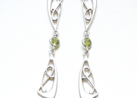 Náušnice – olivíny puzety