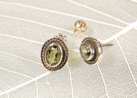 Náušnice – zelenáč - vltavíny