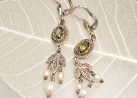 Náušnice – zeleňačky - vltavíny