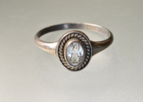 Prsten - modrásek - topaz